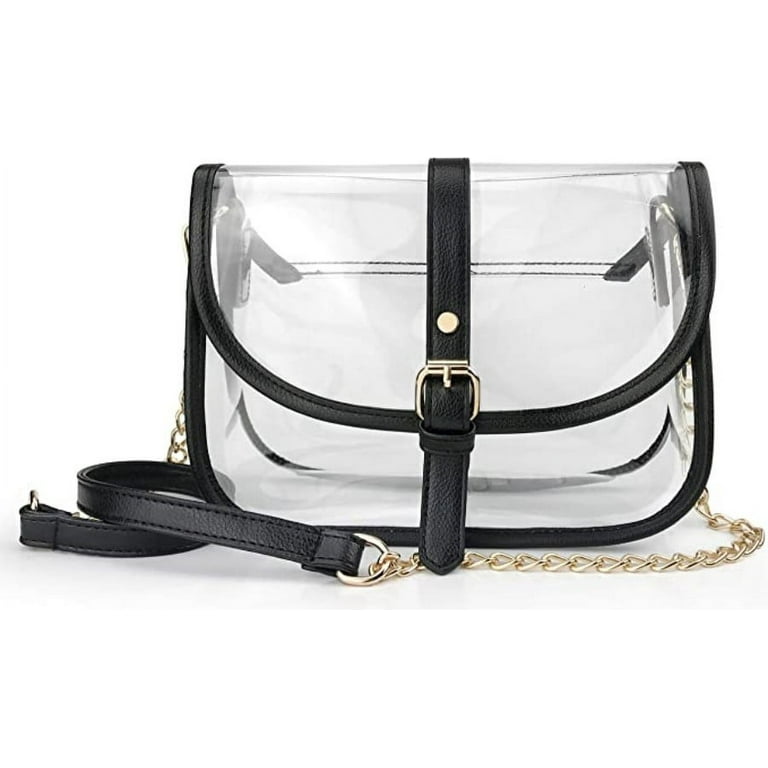 Clear Saddle Crossbody Bag Gift for Women Clear Purses for Stadium Concert  Gameday Magnetic Closure 