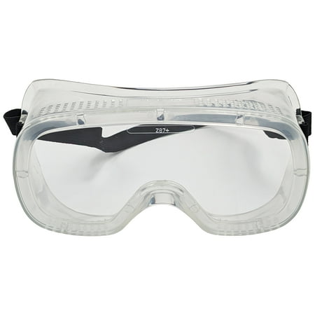 Clear Safety Goggles with Adjustable Strap, Meets ANSI Z87+ Standards