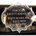 thumbnail image 1 of Clear Safety Signs, Masks Are Required for Entry Stickers (9 x 5 In, 6 Pack), 1 of 4