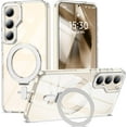 thumbnail image 1 of for Clear Samsung Galaxy S24 Plus Case with Magnetic & Ring & Stand [3 in 1] Galaxy S24 Plus Case 6.7" Compatible with Mag-Safe, Military Drop Protection, Clear, 1 of 7