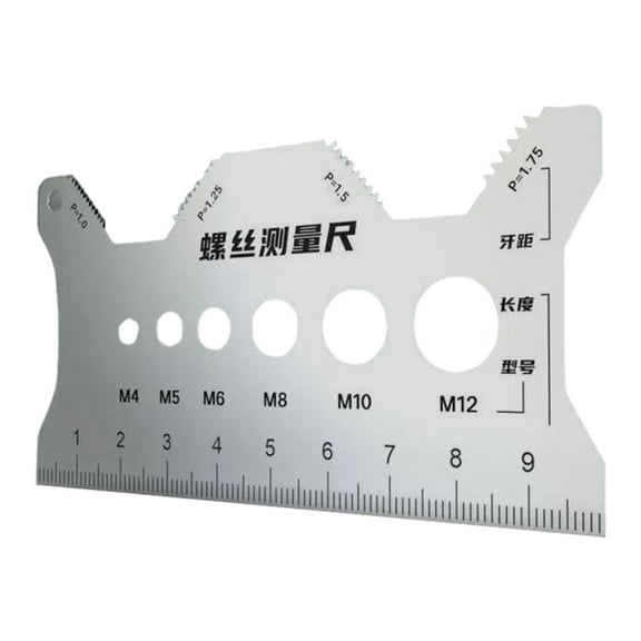 Clear Scale Screw Measuring Tool Screw Measurement Device for 4mm/5mm/6mm/8mm