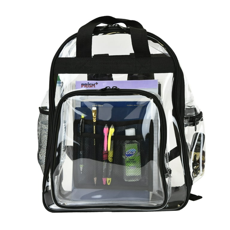 Clear School Backpack Travel Daypack with Top Handle Straps and