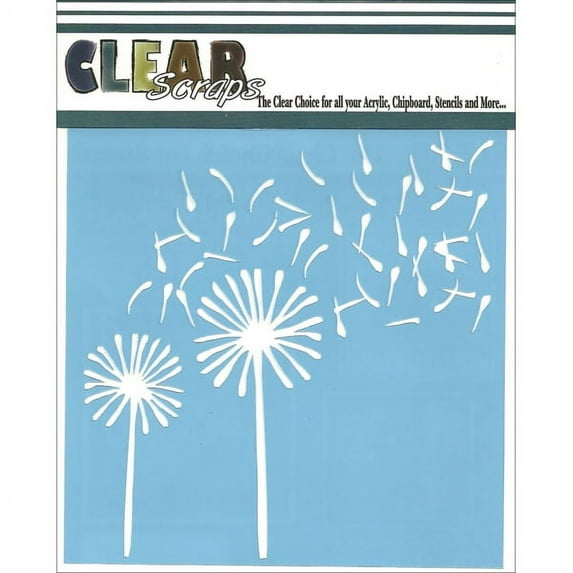 Clear Scraps Stencils 12"x12"-dandelion
