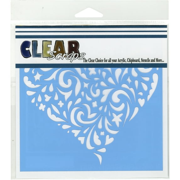 Clear Scraps Swirl Heart