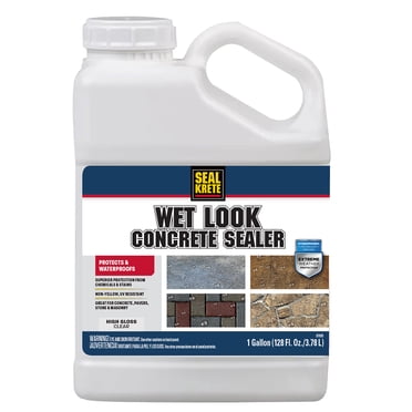 QUIKRETE QUIKRETE 1-GAL M-S STN LT GRY In The Concrete Stains & Sealers Department At