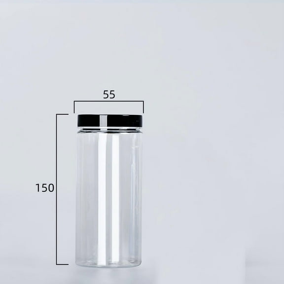 Clear Sealed Can With Lid Plastic Empty Packing Bottle Circular Storage Bucket Biscuit Jar Food Grade Sealed Cans Tank Container