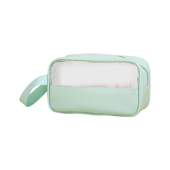 Clear See-Through Makeup Bag for Women Travel Toiletry Bag Cosmetic Organizer with Handle Cute Zipper Pouch Ideal Gift Toiletries Bag,S