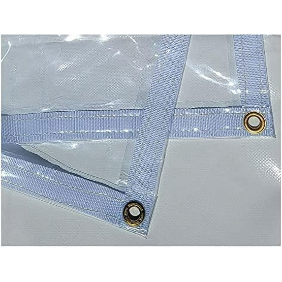 Clear See-Through PVC Vinyl Tarp Panels Fire Retardant (Choose Size) (8' x 10')