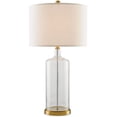 thumbnail image 1 of Clear Seeded Glass Brass Hazel Table Lamp, 1 of 4