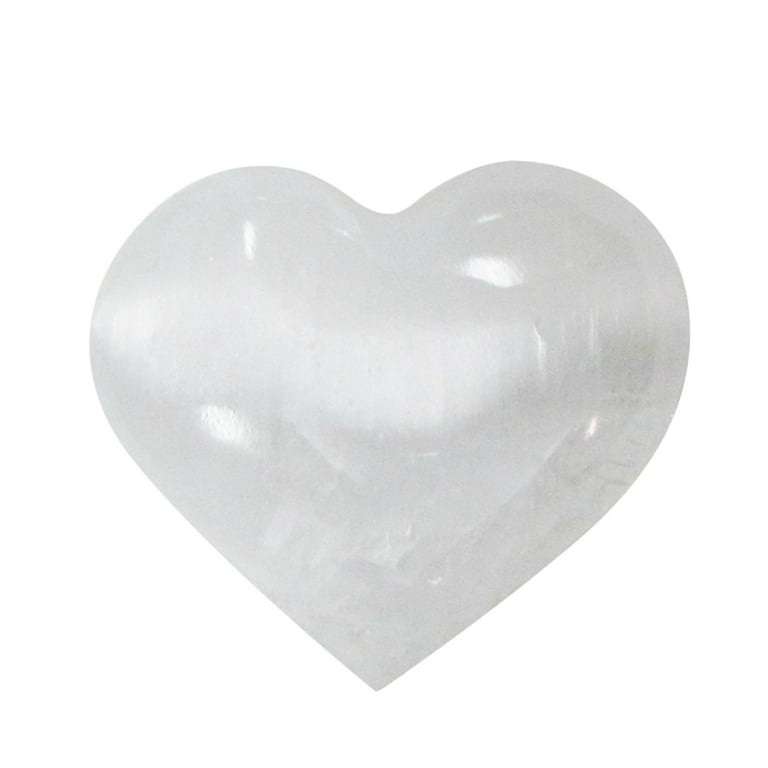 Clear Selenite Crystal Stone Heart Negative Energy Balance Chakra Healing Rock Clear Selenite Crystal Stone Heart Negative Energy Balance Chakra Healing Rock