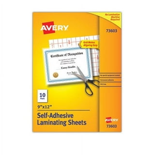 Textured Self Adhesive Laminating Sheets, Leather Finish, 9 x 11.5 Inches,  4 Mil Thick, 10 Pack, Suitable for Letter Size Self
