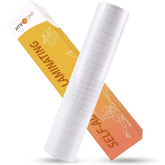 Clear Self-Adhesive Laminating Vinyl Roll-12"x30FT Non Thermal Laminating Film,No Machine Needed Clear Vinyl Laminate for Stickers