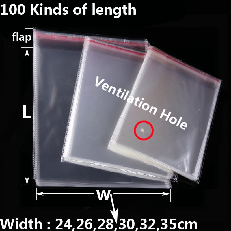 Clear Self Sealing Plastic Bags Clothing Toy Gift Packaging Bag Self