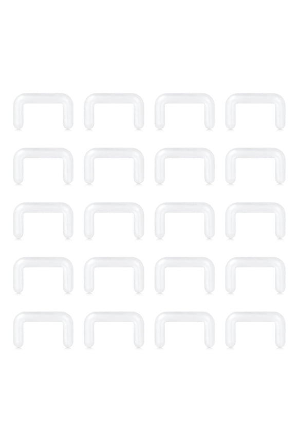 Clear Septum Retainer 14G 16G Flexible Septum Piercing Retainer Acrylic Plastic U Shape Septum Rings Piercing Retainer for Work