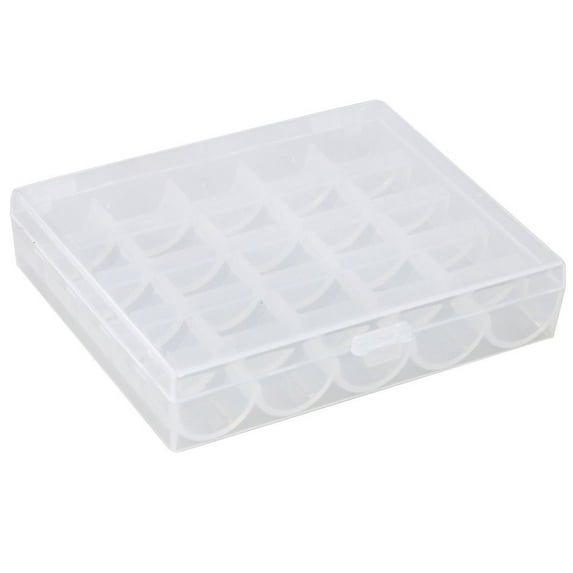 Clear Sewing Bobbin Storage Box, Plastic Case for Thread Spools, Compact Organizer for Machine Accessories, 1Pcs