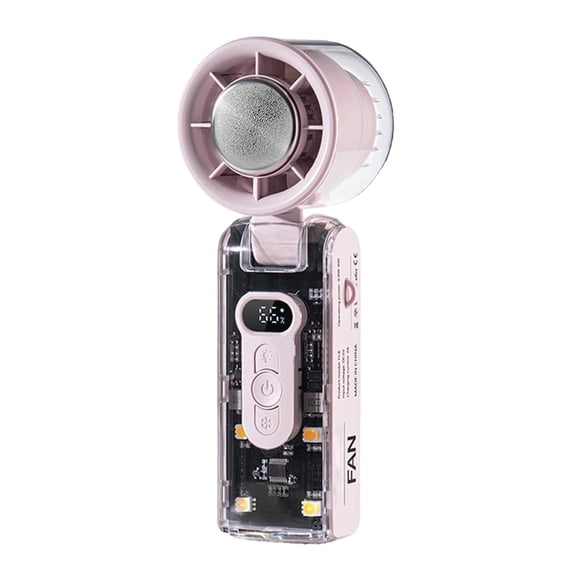 Clear Shell Mini Fan – USB Rechargeable Handheld with Adjustable Speed – Transparent Design Personal Cooler for Indoor & Outdoor