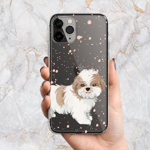 Clear Shih Tzu Dog Lover Pet Themed X1886 Phone Case Compatible with iPhone 17 16 15 14 13 12 11 Pro Max – Premium Protection