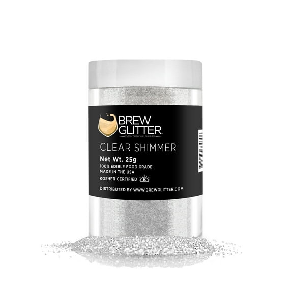 Brew Glitter - Clear Edible Drink Glitter - Bold Sparkle, Beverage-Safe, 25g