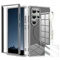 thumbnail image 1 of Clear Shockproof Galaxy S25 Ultra Case with Hand Strap, Anti-Yellow Hard PC Back & Soft TPU Bumper Protective Cover, Compatible with Mag-Safe Phone Case for Samsung Galaxy S25 Ultra Cover,Grey, 1 of 4