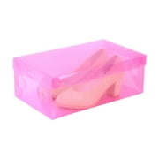 Clear Shoe Boxes,Shoe Organizer,Stackable Plastic Storage Shoebox,Nestable Container with Latching Lid to Organize Shoes,See-Through Box for Home and Office,Multi-Purpose Clear BinsPink