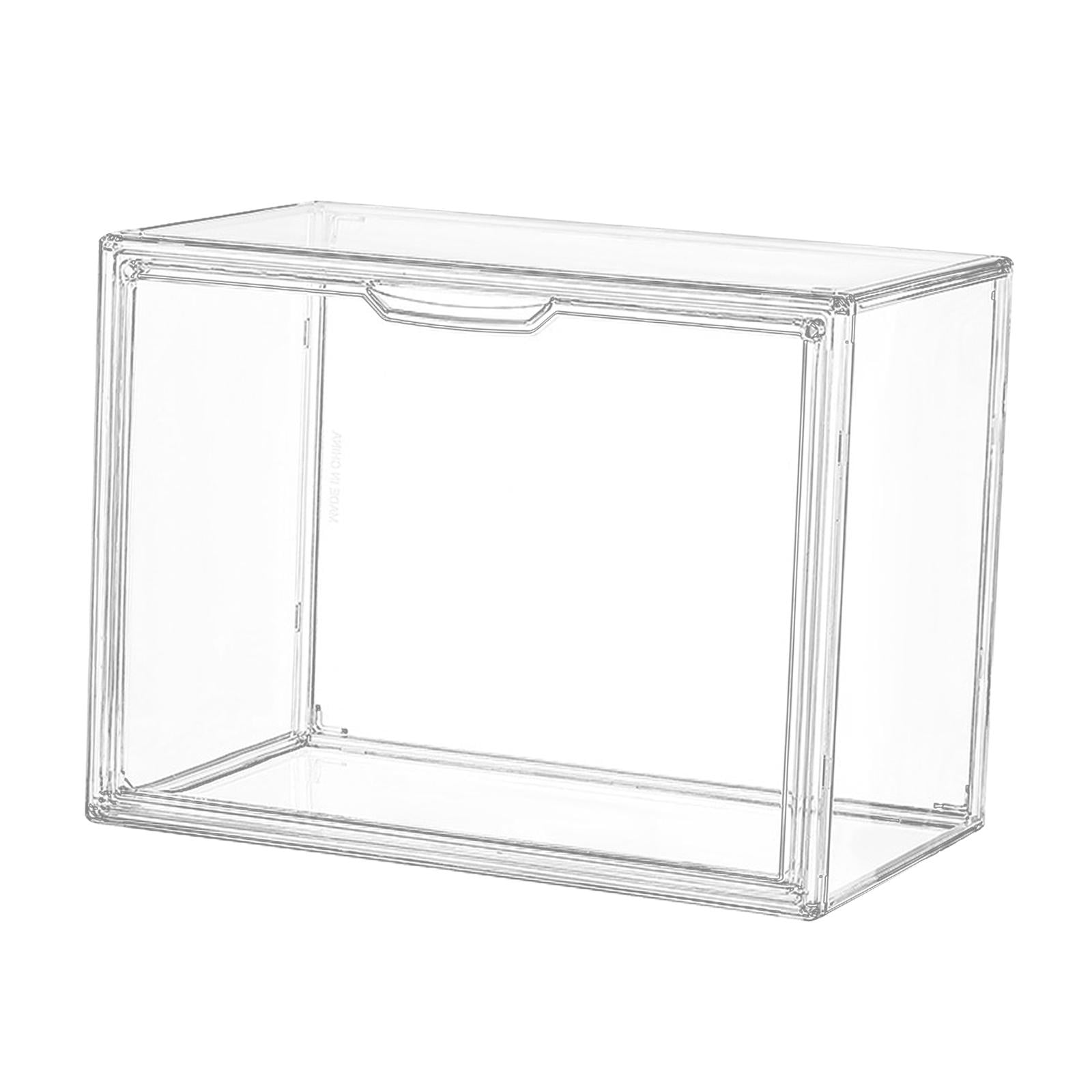 Clear Shoe Boxes with Lids Stackable, Front Opening Box, Large
