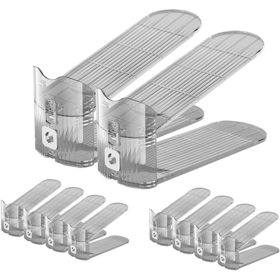 Clear Shoe Slots Organizers 10Pack Shoe Stacker Organizer for Closet ...