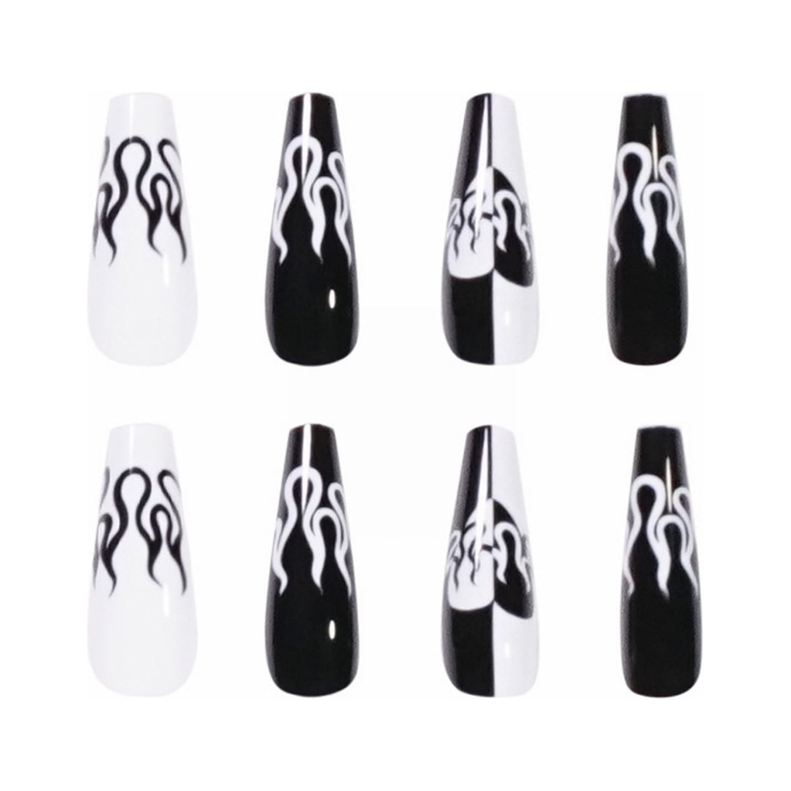 Clear Short Acrylic Nails Hand Practice Full Cover Ballerina Nails