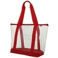 thumbnail image 1 of Clear Shoulder tote with Inside Pocket and Zipper Closure, 1 of 2