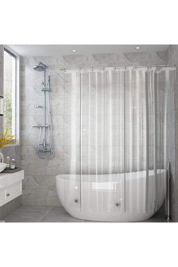 Clear Shower Curtain Liner 72 x 86.6 inches Long with 3 Magnets, Heavy Duty Weighted PEVA Shower Liner, Transparent Thick Plastic Shower Curtains for Bathroom with 12 Hooks