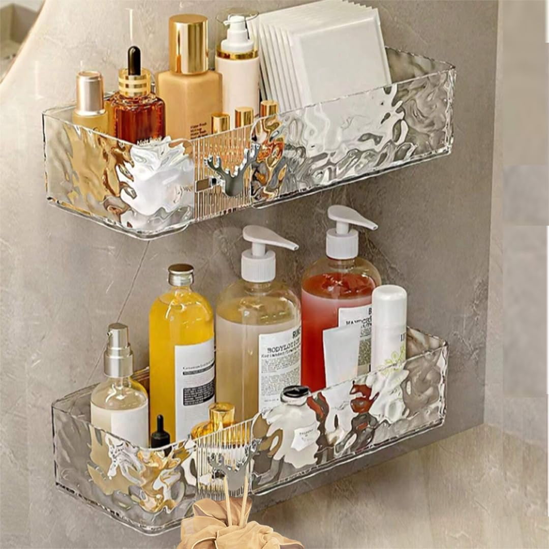 Clear Shower Shelves, Acrylic Shower Shelves, Clear Shower Caddy ...