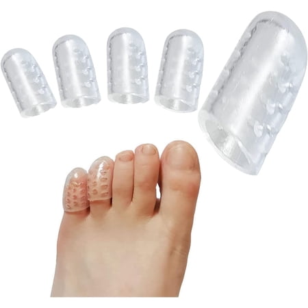 Clear Silicone Anti-Friction Toe Protector, Clear Toe Protector, Silicone Toe Protector, Anti-Friction Toe Protector, Silicone Toe Protectors for Heels (4 Litte + 1 Big)