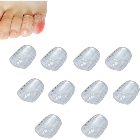 Clear Silicone Anti-Friction Toe Protector, Gel Toe Protectors Breathable Toe Covers, Little Toe Protectors Caps for Corns, Blisters and Ingrown Toenails, Silicone Toe Protectors (60PCS)