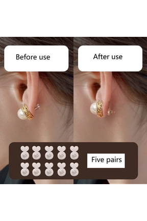 Clear Silicone Earring Backs for Heavy Earring Support Backs,Comfortable Rubber Earring Lifters Backs for Big Studs Earring Backs Replacements for Droopy Ears