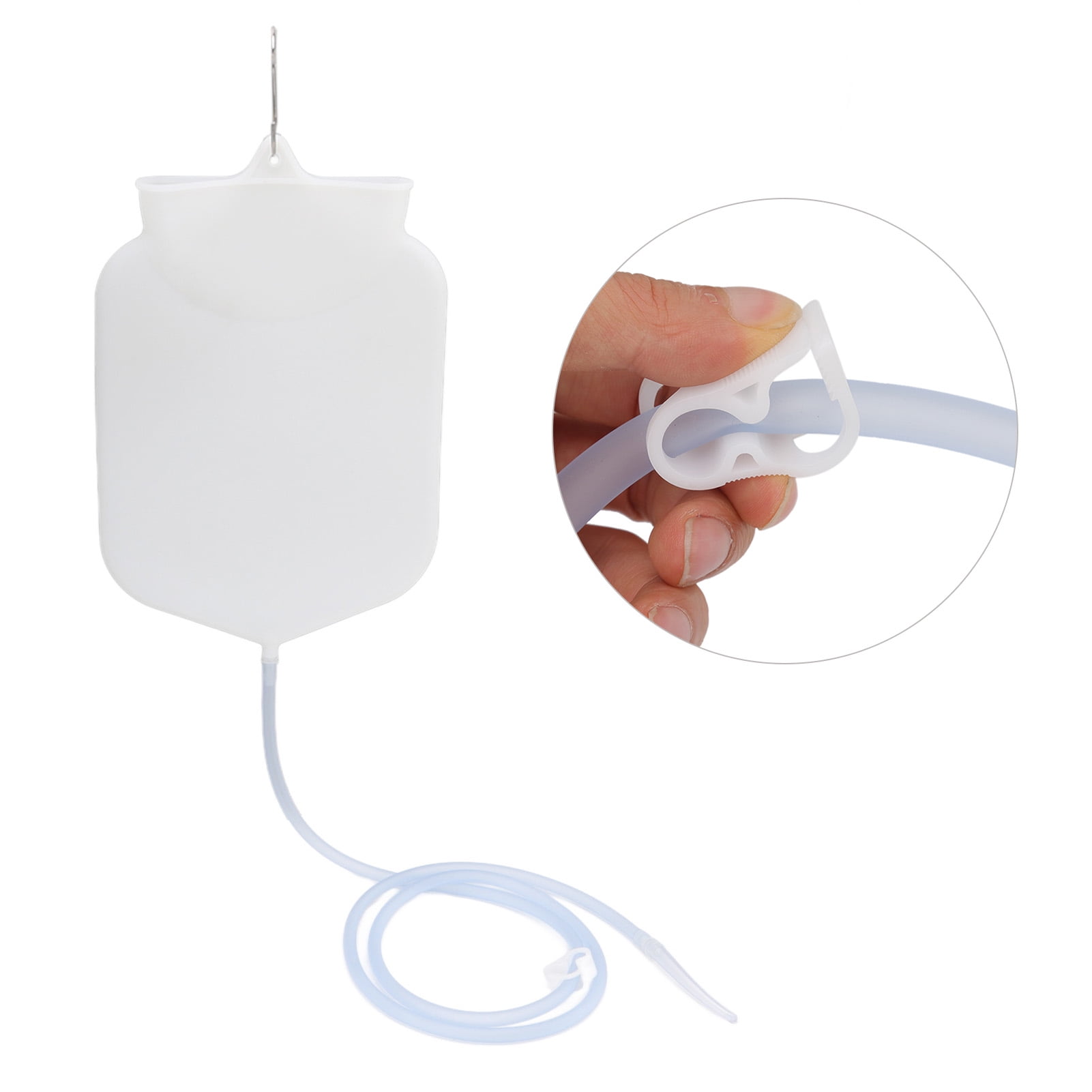 Clear Silicone Enema Bag Kit Safe Coffee Milk Cleaning Portable Colon