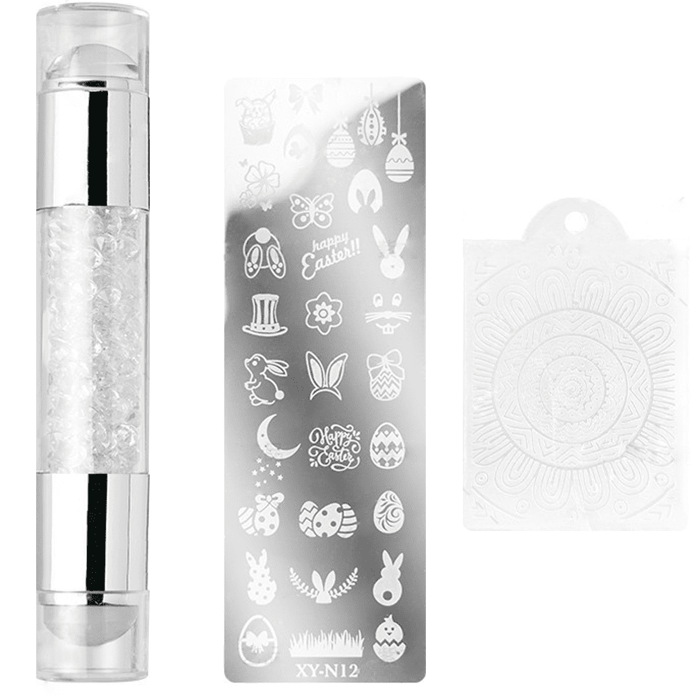 Clear Silicone Nail Stamper Set Transparent Visible Body Jelly Nails