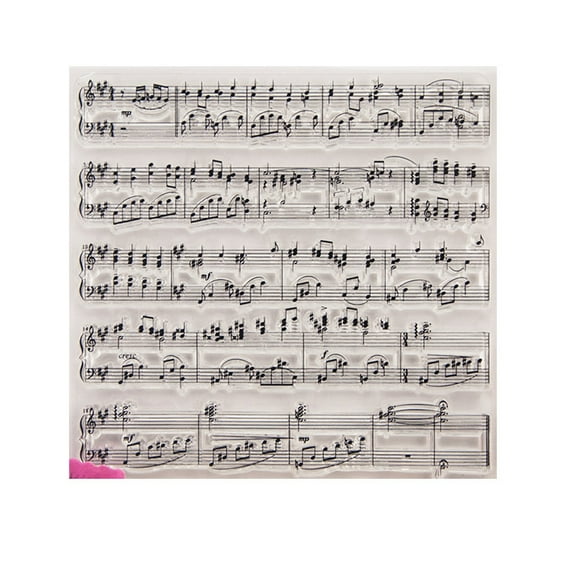 Clear Silicone Stamp Music Score Stamp Clear Seal Stamp for Seal Envelope Invitation Scrapbooking Card Making Journal