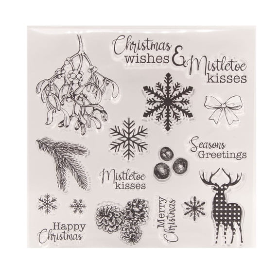 Clear Silicone Stamp for Seal Envelope Card Making Scrapbooking Christmas Decorative Stamp for Craft Embellishments