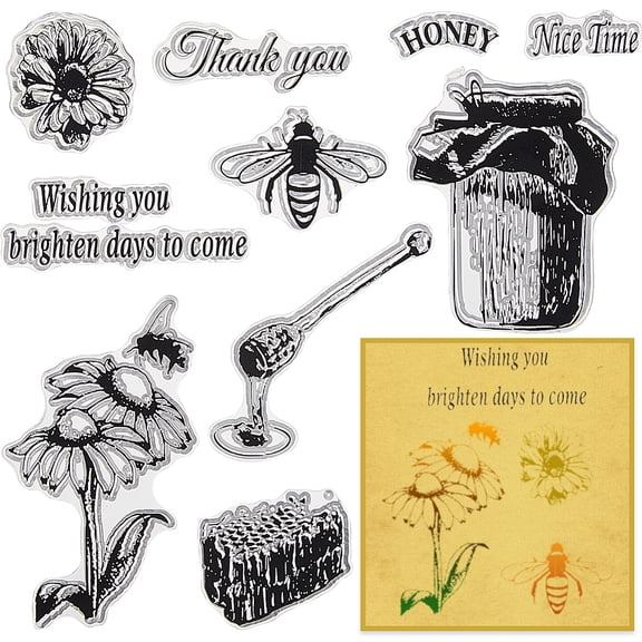 Clear Silicone Stamps for DIY Scrapbooking Photo Album Decorative Cards Making Flower 139x139x3mm