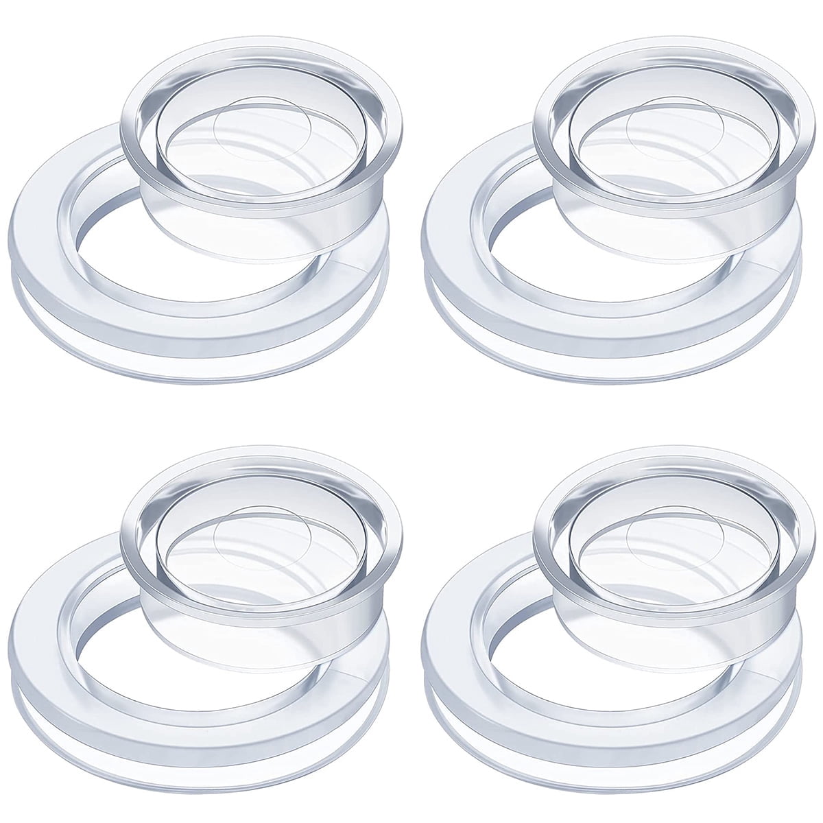 Clear Silicone Umbrella Hole Ring Plug Set for Glass Outdoors Patio ...