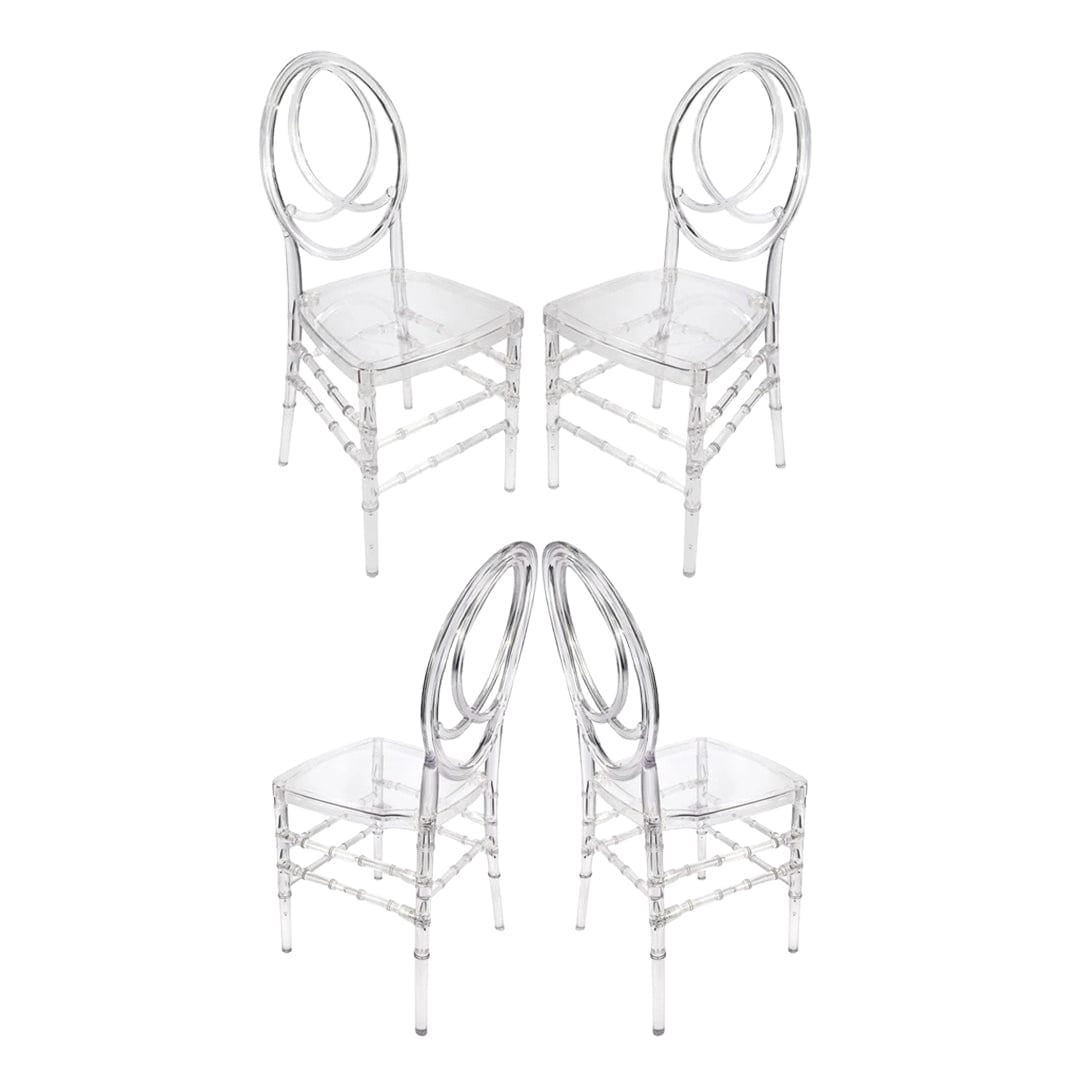 Unassembled Chair Single Infinity Resin Chair - Clear, Thick Seat Knockdown Unassembled ...