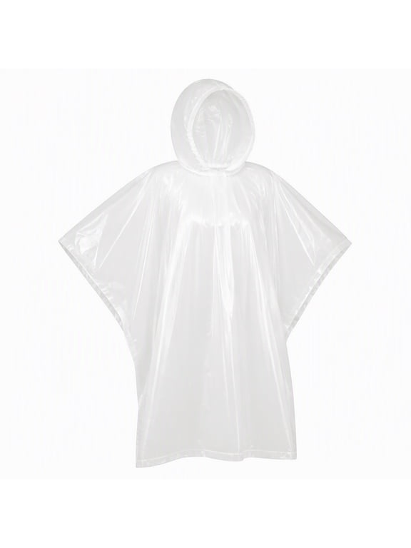 Clear Single Use Emergency Poncho Set - 2 Pack