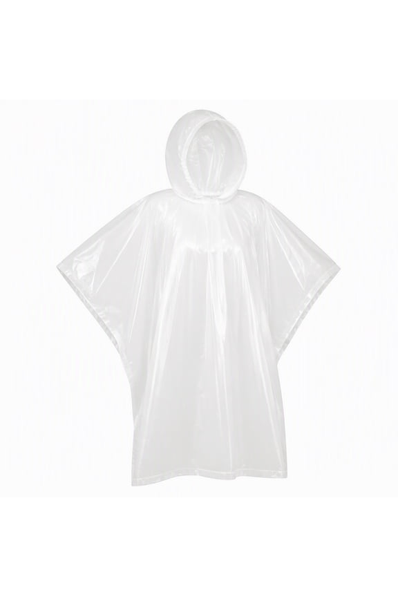Clear Single Use Emergency Poncho Set - 2 Pack