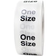 thumbnail image 1 of Clear Size Clothing One Size Circle Stickers, 0.75 Inch Round, 500 Labels on a Roll, 1 of 4