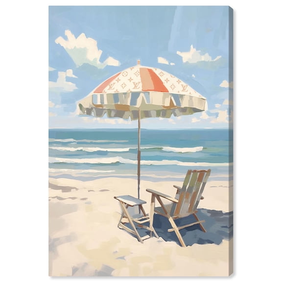 Clear Skies Beach Canvas Glam Coastal Wall Art by Art Remedy, Gallery Wrapped, 20" x 30"