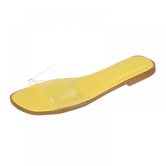 Clear Slide Sandals for Women Flat Casual Beach Shoes Shower Slippers