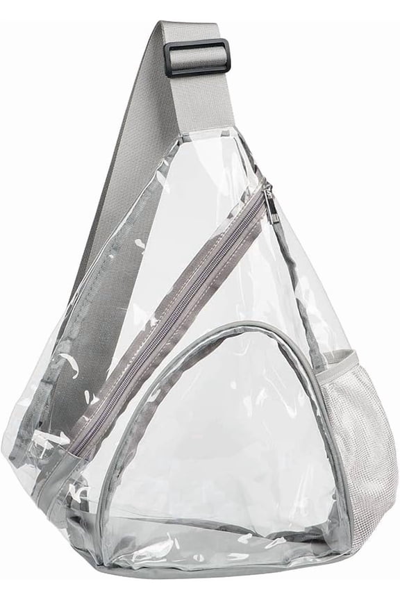 Clear Sling Bag, Clear Bag Stadium Approved, Transparent Shoulder Crossbody Backpack Chest Casual Daypack