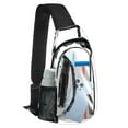 thumbnail image 1 of Clear Sling Bag, TSV Stadium Approved Clear PVC Chest Bag with Adjustable Strap, Waterproof Clear Crossbody Daypack, 1 of 6