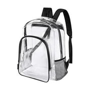 heavy duty clear transparent backpack see through bookbag with multi color choices for school sports stadium and so on
