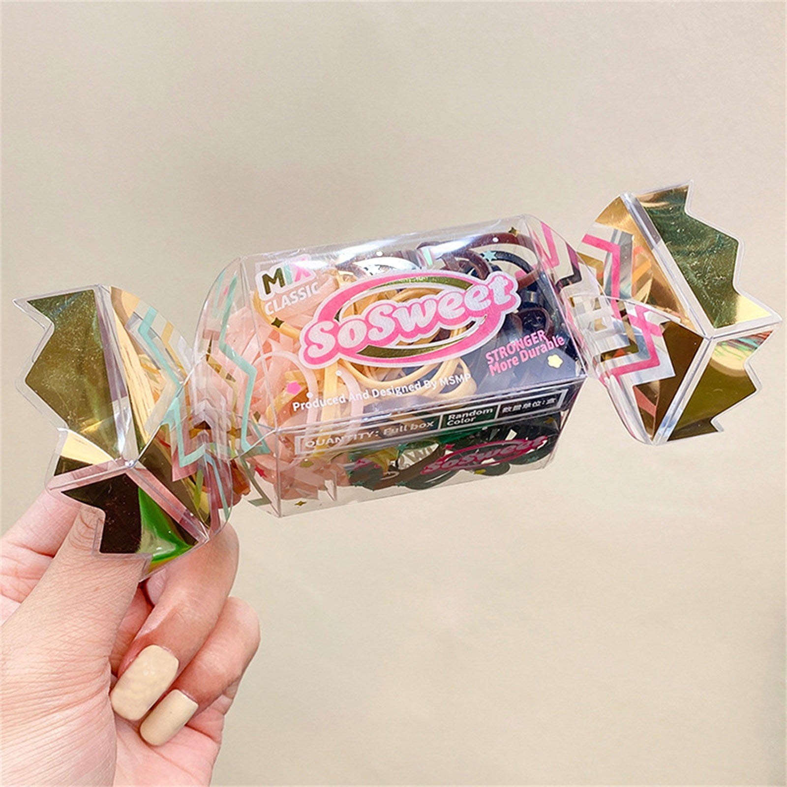 Clear Small Hair Elastics Large Elastic Bands for Hair Ties Hair