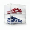 thumbnail image 1 of Kicks & Co XL Clear Plastic Shoe Storage Box, Stackable with Lids for Sneakers up to Size 13, 2 Pack, 1 of 12